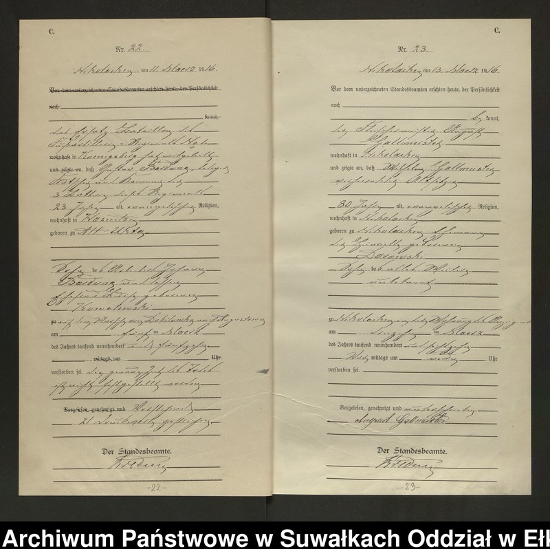 image.from.unit.number "Sterbe=Haupt=Register des Königlichen Preussischen Standes-Amtes Nikolaiken Kreis Sensburg"