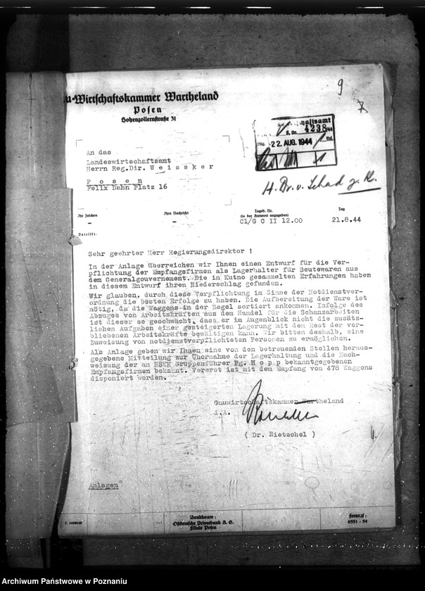 Obraz 13 z jednostki "Aktion Warschau - Hauptakten I (Łupy wojenne zdobyte podczas powstania warszawskiego"