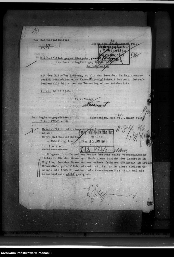 Obraz 15 z jednostki "Bewerbungen um Anstellung im Beamtendienst"