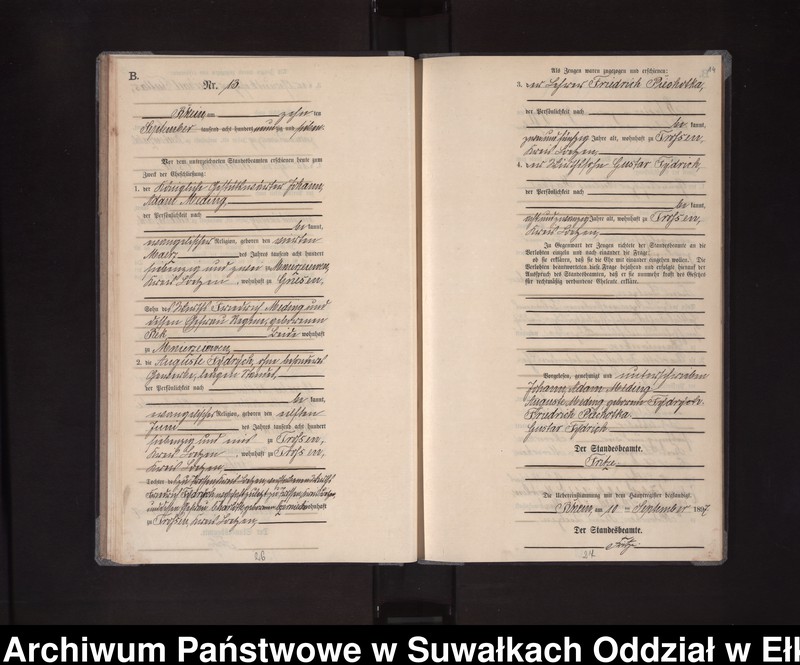 image.from.unit.number "Heiraths-Neben-Register des Königlichen Preussischen Standes-Amtes Orlen Kreis Loetzen"