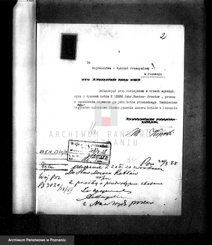 Obraz 6 z jednostki "Fabryka Maszyn Rolniczych w Pleszewie pow. jarociński nr fabr. kotła 15252 nr woj. kotła 6102"