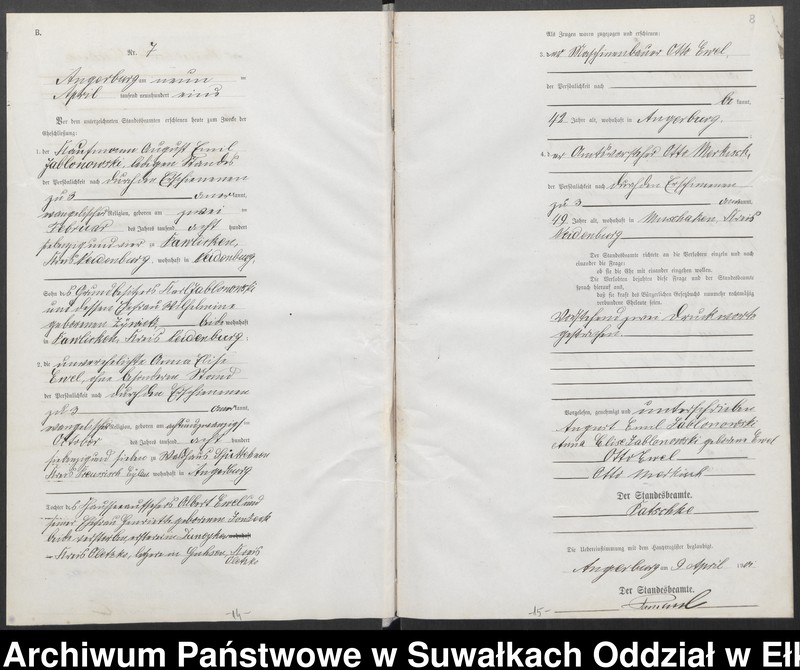 image.from.unit.number "Heiraths-Neben-Register des Preussischen Standes-Amtes Angerburg Kreis Angerburg"