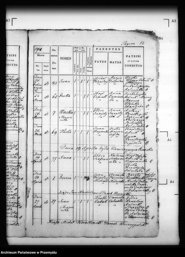 Obraz 17 z jednostki "[Kopie ksiąg metrykalnych parafii Kniażpol z filią Kropiwnik (dekanat Dobromil)]"