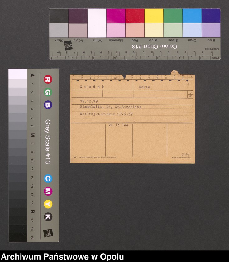 Obraz 3 z jednostki "[Guzdek Marie, ur. 19.12.1919 r., zam. Himmelwitz]"