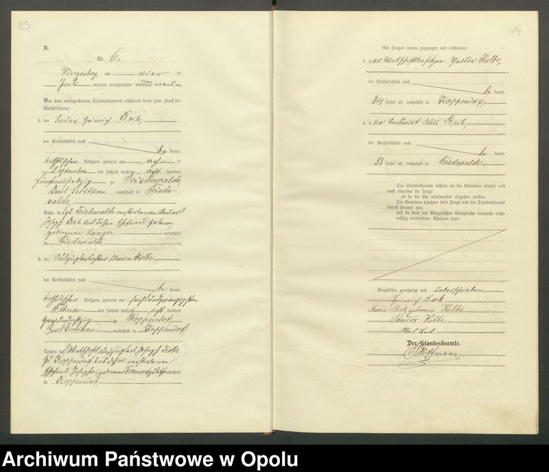 image.from.unit.number "Heirats-Register (Haupt-Register) Standesamt Winzenberg 1908 vol. 1 No. 1 bis 1912 No. 4."