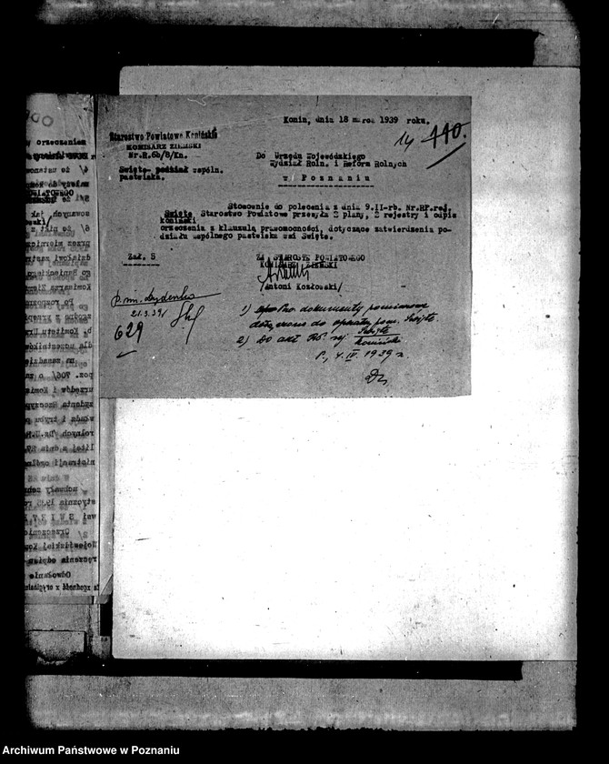 Obraz 18 z jednostki "Akta techniczne dotyczące podziału wspólnego pastwiska wsi Święte powiatu konińskiego"