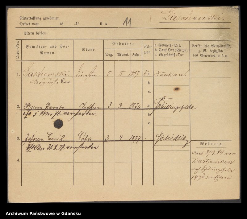 image.from.unit.number "Karty meldunkowe: Laschewski - Laski"