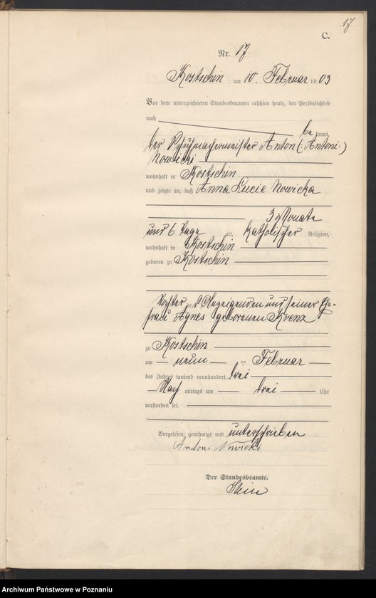 Obraz 20 z jednostki "Sterbe-Haupt-Register"