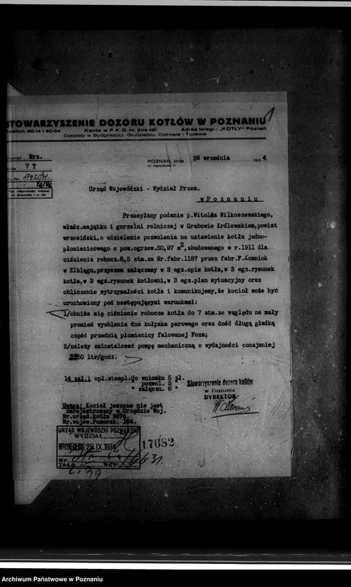 Obraz 5 z jednostki "Gorzelnia rolnicza w Grabowie Królewskim W. Wilkoszewskiego  nr woj. 6631"