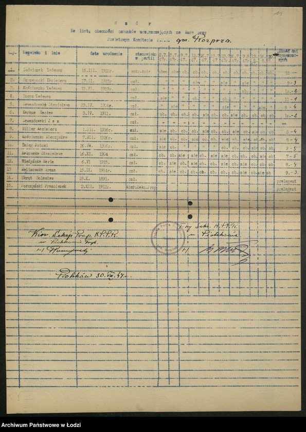 Obraz 12 z jednostki "Wykazy uczestników kursów korespondencyjnych [i dokształcających]"