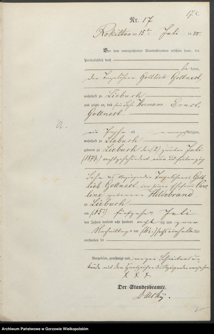 Obraz 20 z jednostki "Sterbe Register"