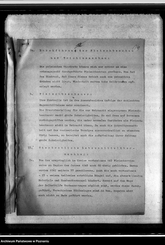 Obraz 18 z jednostki "Jahresveterinärbericht der Regierungs- Veterinärratstelle des Kreises Hermannsbad"