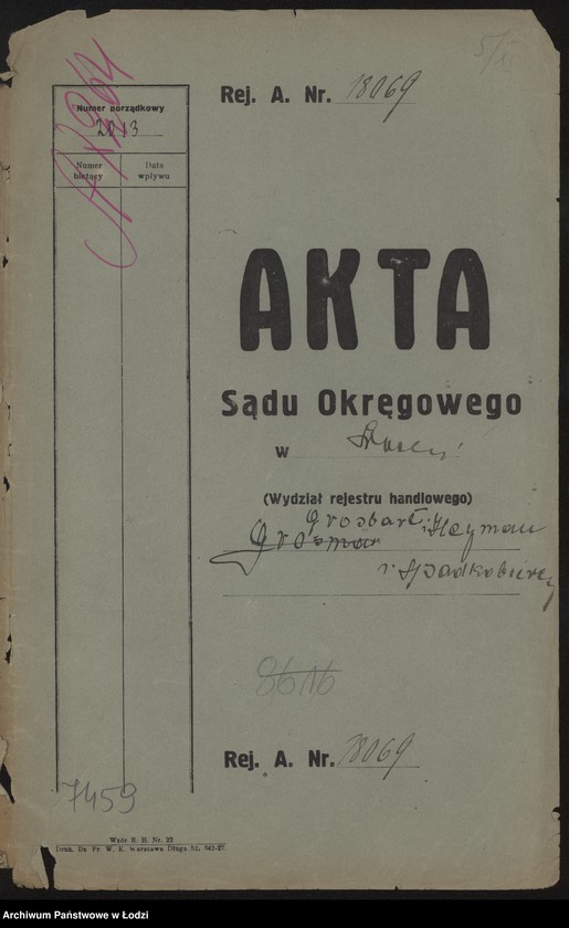Obraz 2 z jednostki "Abram Grossbart, Henryk Heyman – spadkobiercy – wykończalnia i farbiarnia w Konstatynowie"