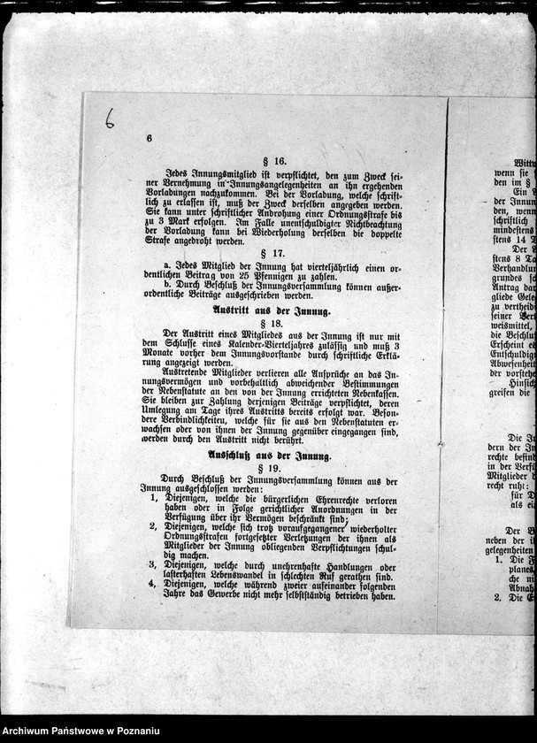 Obraz 9 z jednostki "Statut der Böttcher-Meister-Innung zu Posen"