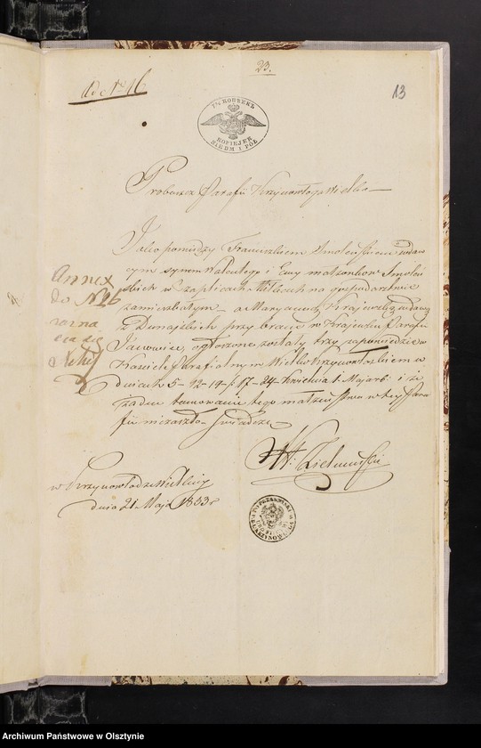 image.from.unit.number "Annexa z Parafij Janowiec w roku 1853"