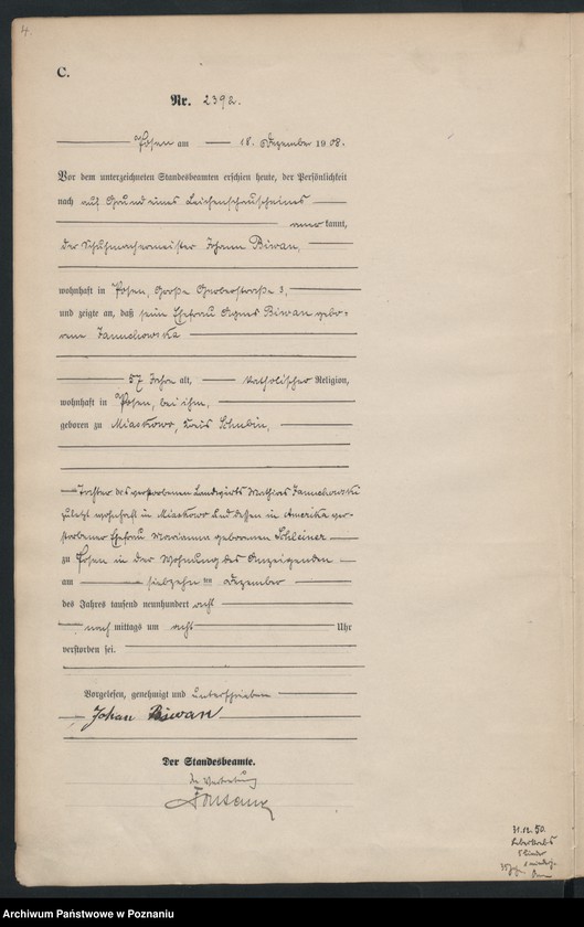 Obraz 6 z jednostki "Księga miejscowa zgonów tom V [Rejestr główny zgonów]"