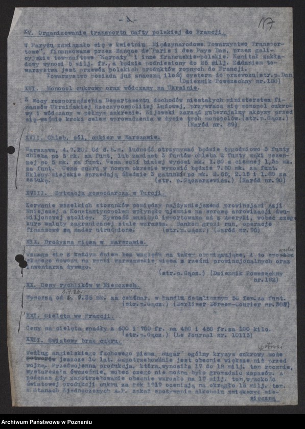 Obraz 19 z jednostki "[Przegląd artykułów omawiających ceny na artykuły żywnościowe - informacje uwzględniające ceny zagranicą]"