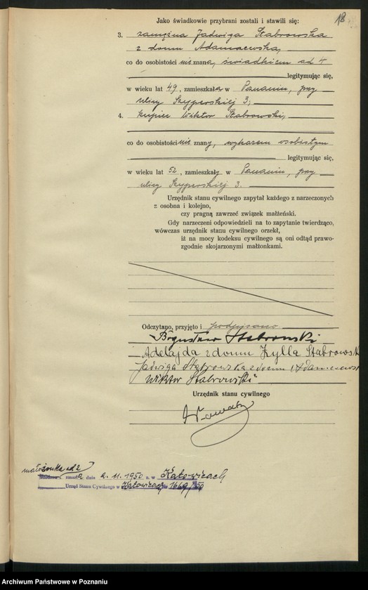 Obraz 20 z jednostki "Księga miejscowa małżeństw tom I [Rejestr główny małżeństw]"