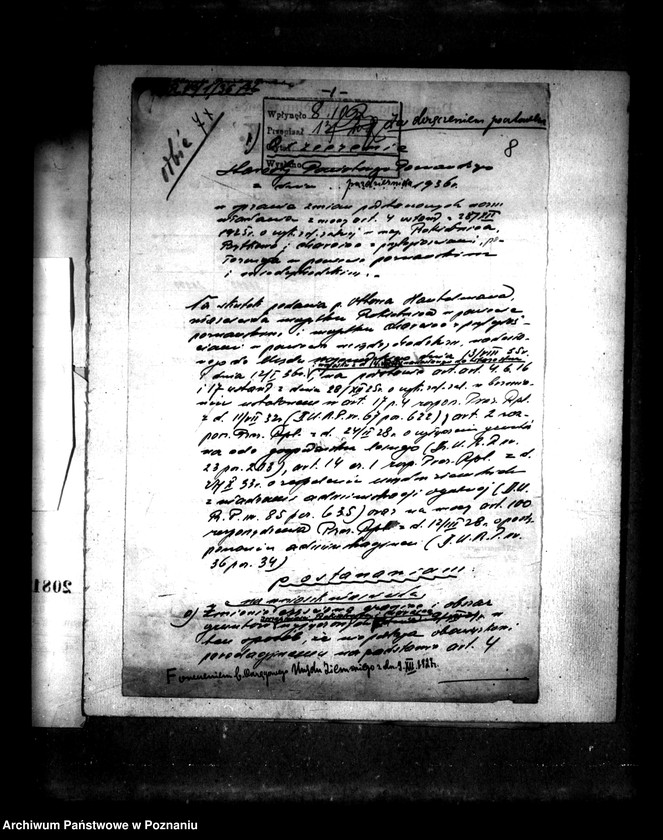 Obraz 13 z jednostki "Majątek Charcice i Izdebno powiatu międzychodzkiego i majątek Rokietnica powiatu poznańskiego wyłączenie z art.. 4 ustawy o reformie rolnej"