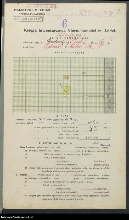 image.from.unit.number "Księga inwentarzowa nieruchomości m. Łodzi ul. Piasta"