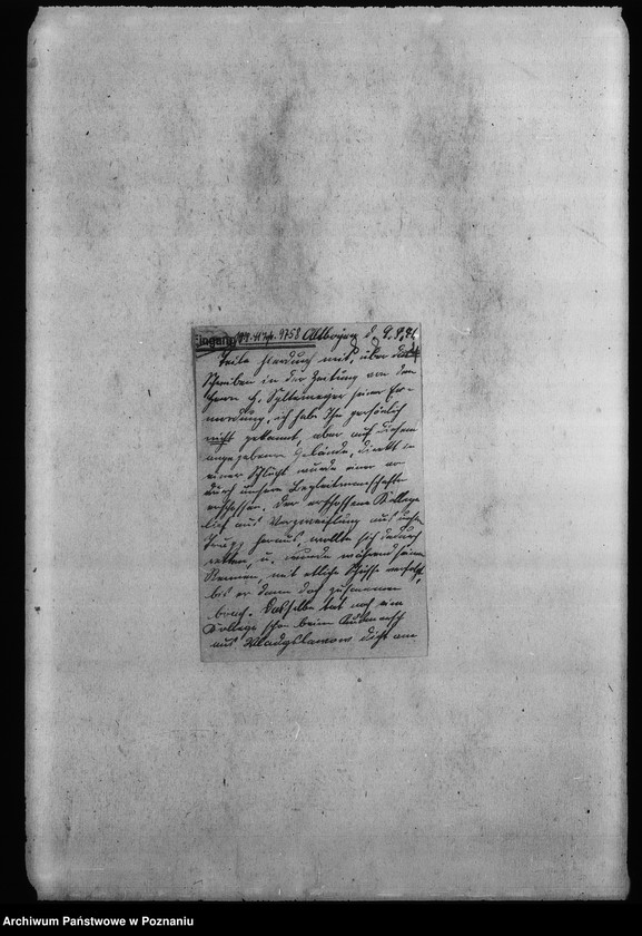 Obraz 12 z jednostki "Anzeigen im Ortdentuhen Berbachter am 2.8.1941 bert. Lültemeger - Herrenhofen, b. Schroda (Środa)"