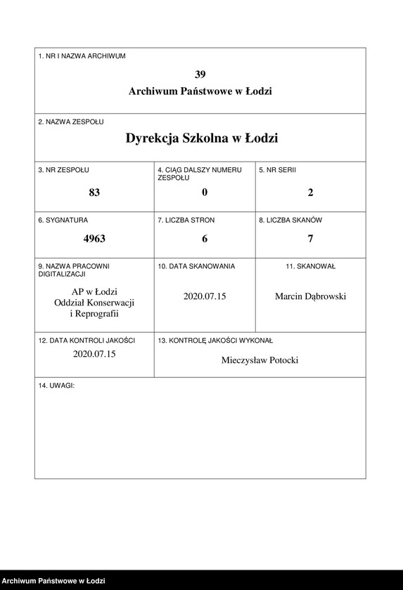 Obraz 1 z jednostki "O službe učitelja Gotfrida Vel