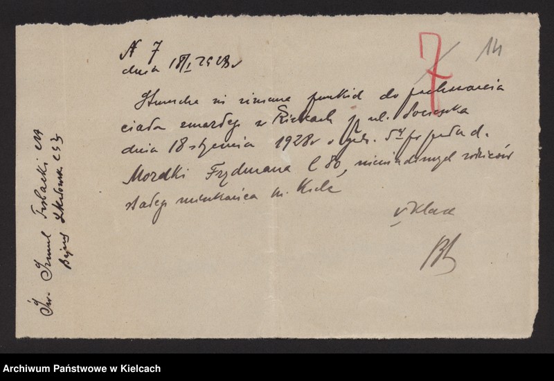 image.from.unit.number "Załączniki do akt zgonu Okręgu Bożniczego Kielce za rok 1928"