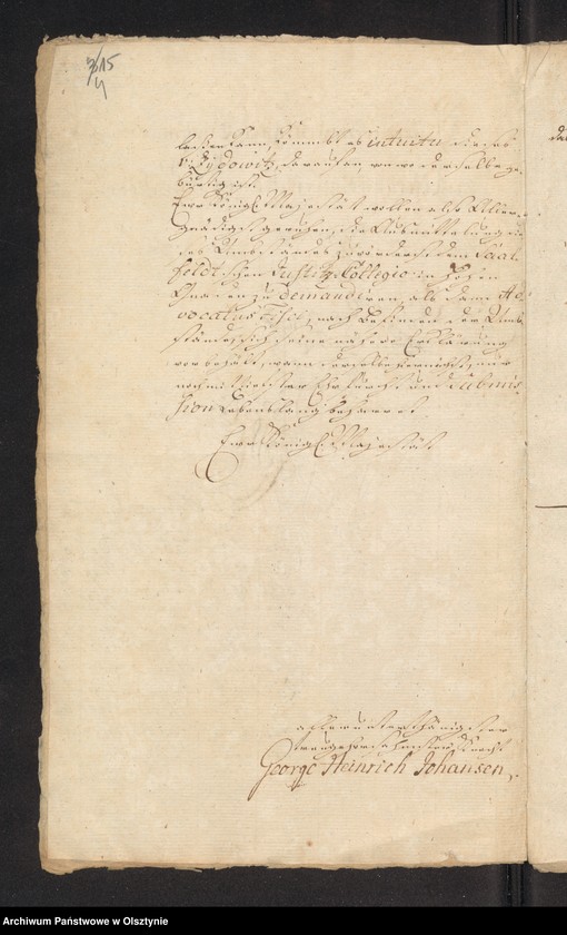 image.from.unit.number "In S. [Sachen] des Fähndrich Andreas von Zydowitz wegen seiner Abwesenheit"