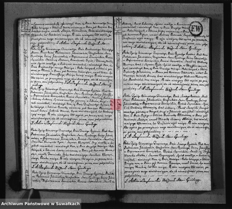 image.from.unit.number "Akta Stanu Cywilnego Umarłych w Gminie Jeleniewskiey od Dnia 1-go Stycznia 1813 Roku."