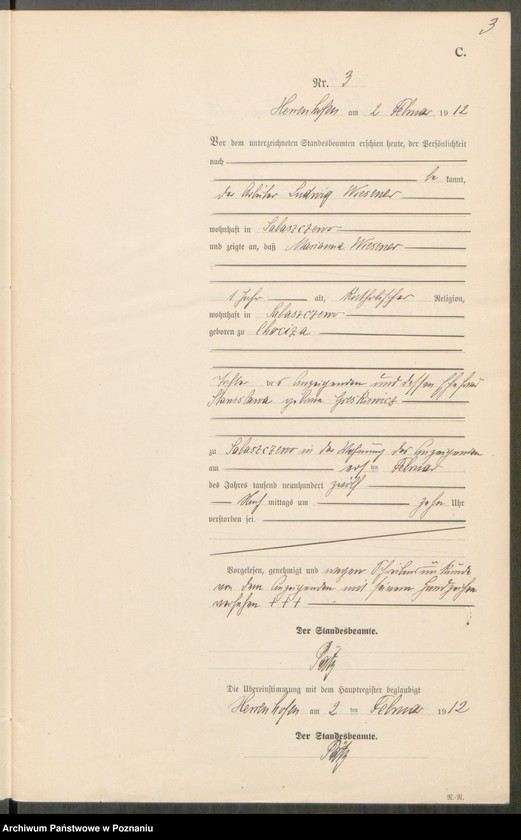 Obraz 5 z jednostki "Sterbe-Neben-Register"