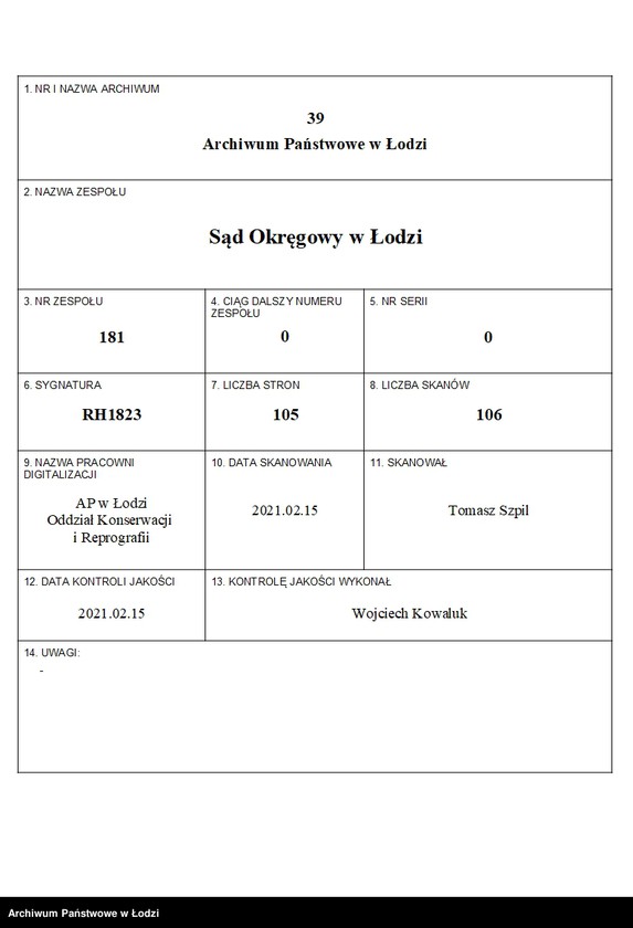 Obraz 1 z jednostki "Szloma Ubrach, Henryk Bicz – fabryka wyrobów włókienniczych"