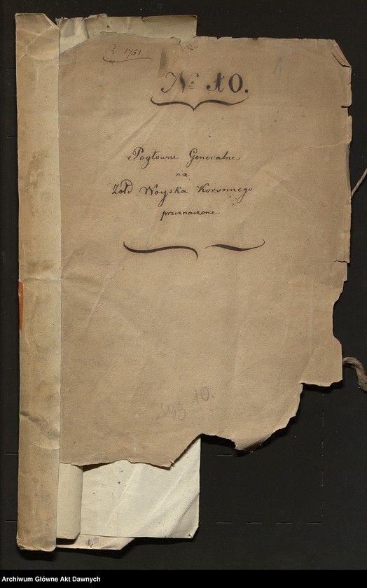 image.from.unit.number "Zbiór pism rozmaitych Wydziału Wojskowego tyczących, w. XVI - XVIII"