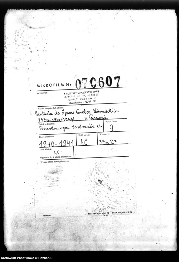 Obraz 2 z jednostki "Anordnungen, Vordrucke etc."