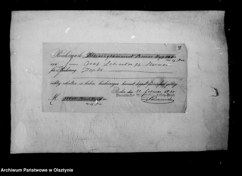 image.from.unit.number "/Akten betr. Geldgeschäfte der Lehndorff mit der Preuss. Hypotheken- Aktien- Bank, Berlin/"