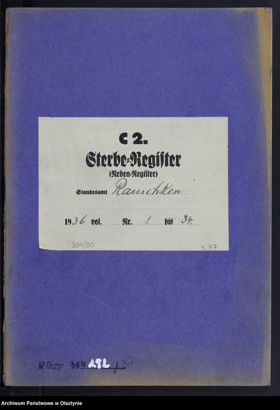 image.from.unit.number "Sterbe-Register /Neben-Register/ Nr 1 - 34"