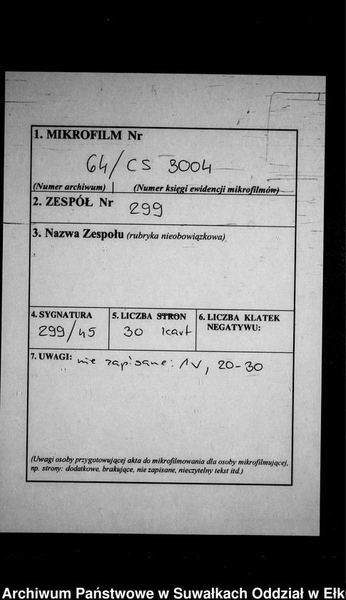 image.from.unit.number "Geburts-Neben-Register des Preussischen Standes-Amtes Gr. Strengeln Kreis Angerburg"