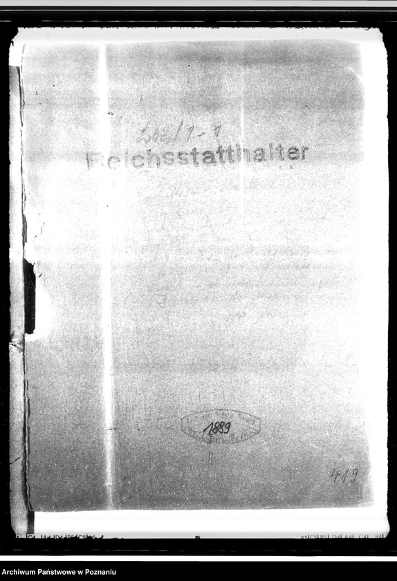Obraz 4 z jednostki "Geschäftsgang. Dienstzeit. Gewerbeaufsicht. Politische Beurteilung der Beamten. Entlohnung der Polen. Ausder Rede des Gauleiters"