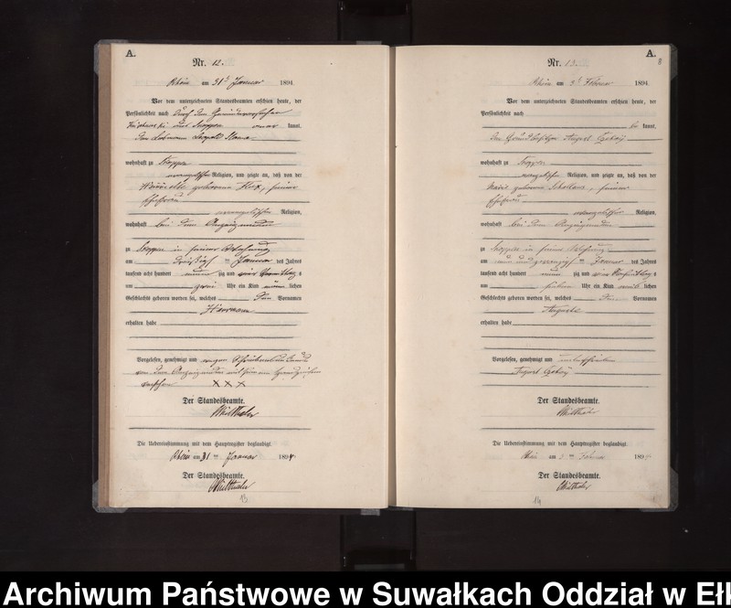 image.from.unit.number "Geburts-Neben-Register des Königlichen Preussischen Standes-Amtes Orlen Kreis Loetzen"
