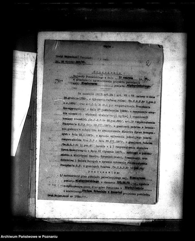 Obraz 6 z jednostki "Majątek Niemierzewo, Lubosz powiatu międzychodzkiego parcelacja"