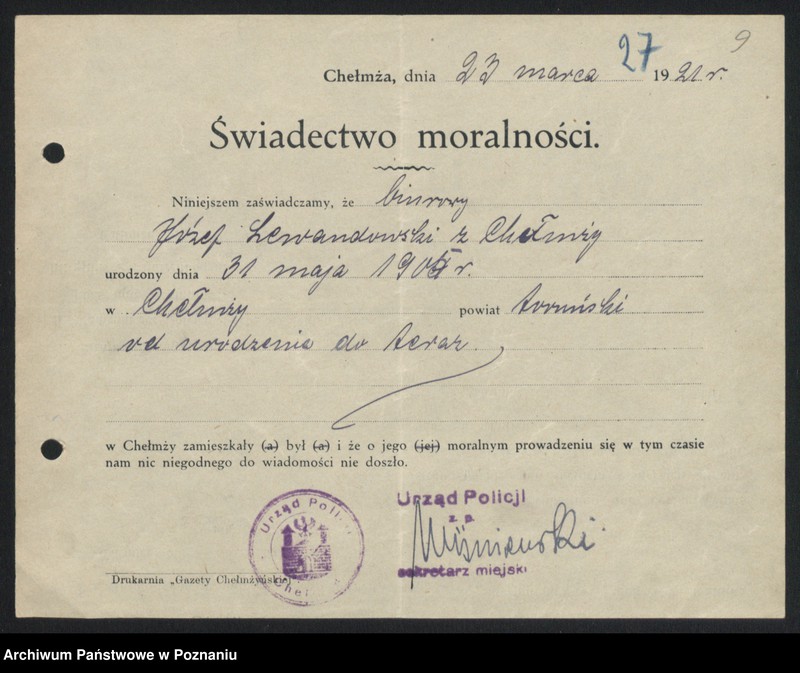 Obraz 11 z jednostki "[Sprawy osobowe urzędu Pośrednictwa Pracy w Chełmży]"