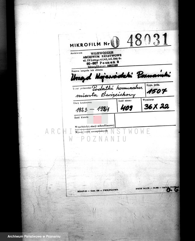 Obraz 2 z jednostki "Podatki Komunalne miasta Święciechowa"