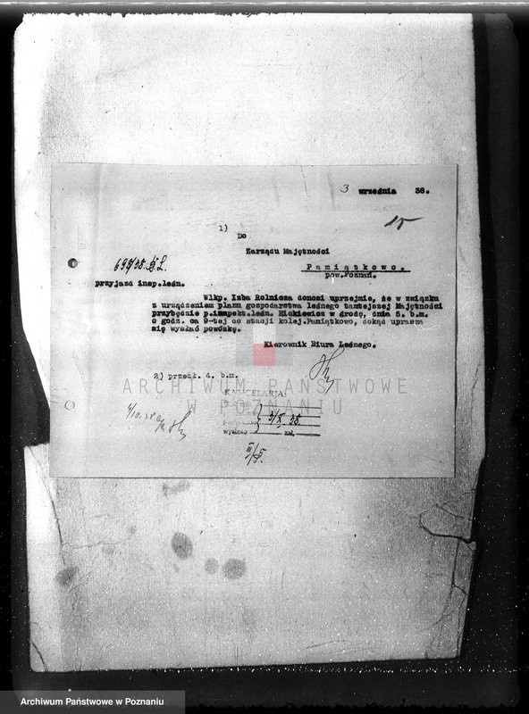 Obraz 19 z jednostki "Majętność /leśna/ Pamiątkowo powiat obornicki"