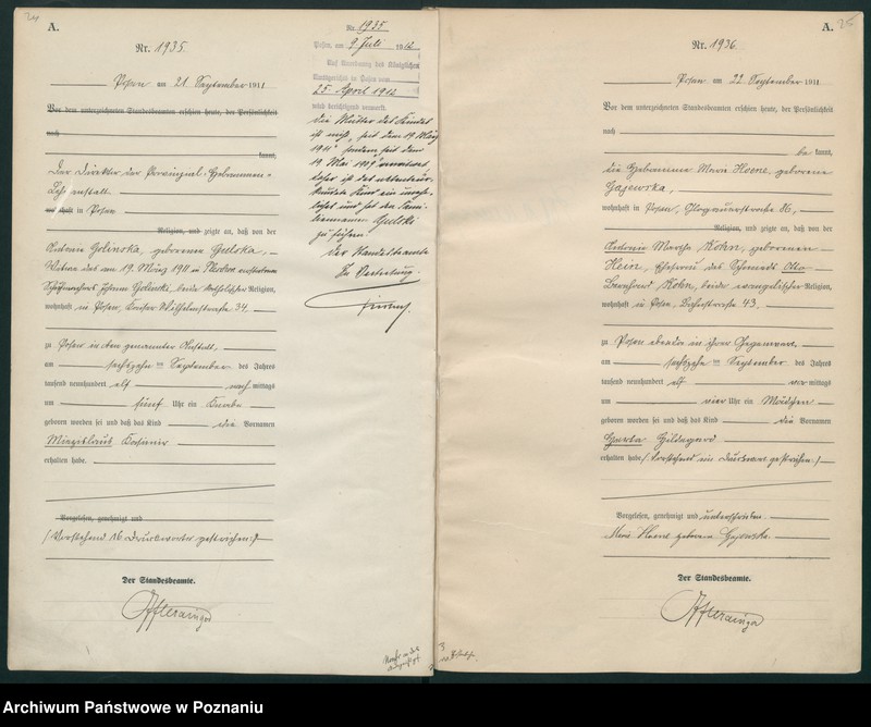 Obraz 15 z jednostki "Księga miejscowa urodzeń tom V [Rejestr główny urodzeń]"