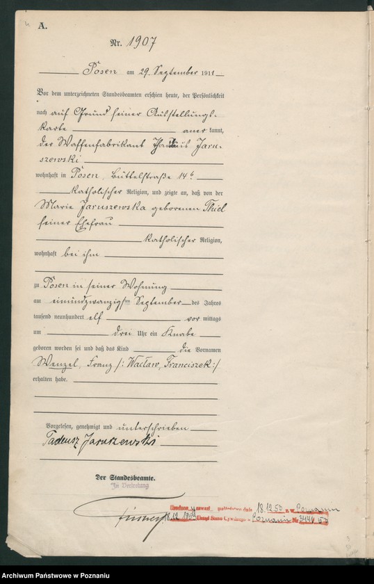 Obraz 5 z jednostki "Księga miejscowa urodzeń tom V-VI [Rejestr główny urodzeń]"