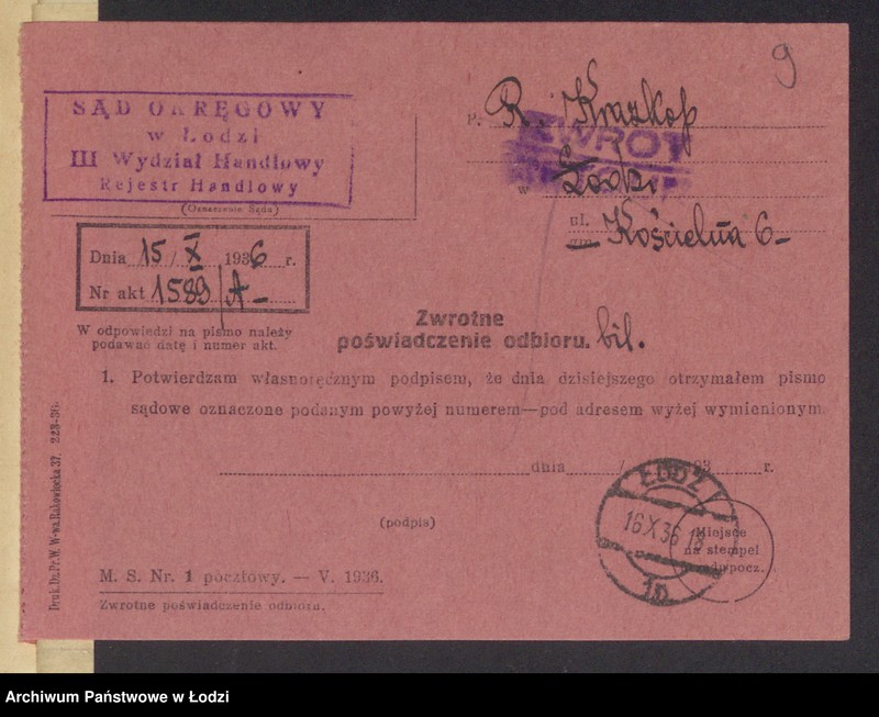 Obraz 11 z jednostki "Rywka Krazkop- sprzedaż towarów łokciowych"