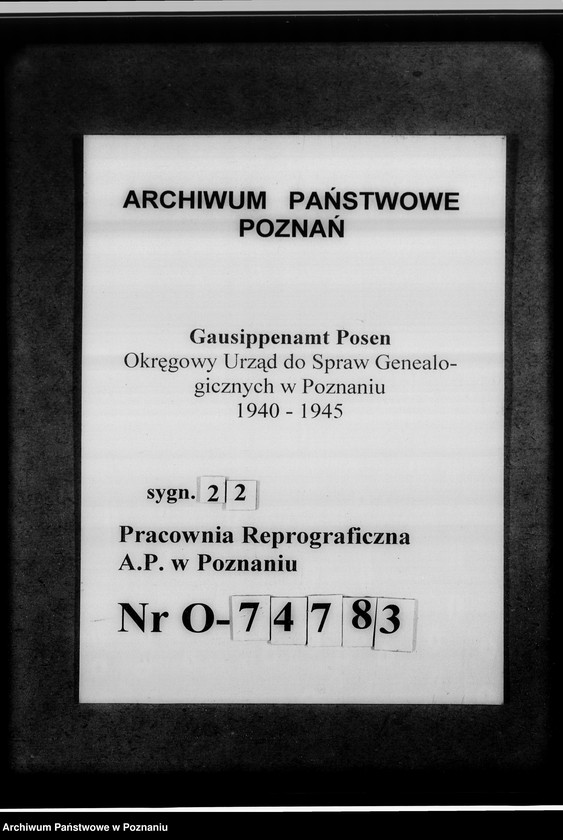Obraz 17 z jednostki "[Korespondencja w sprawach organizacyjnych i obsady personalnej] Gausippenamt Posen [Poznań]"