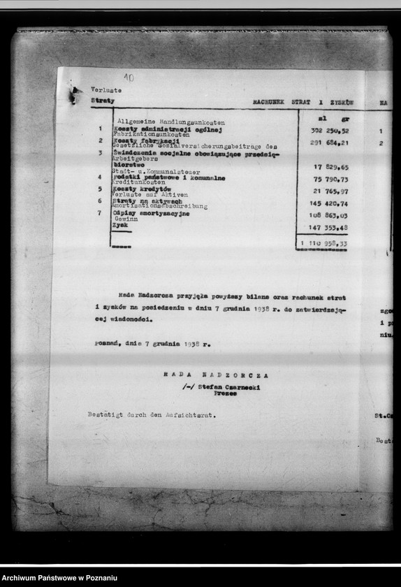 Obraz 14 z jednostki "[Poznańska Spółka Okowiciana - bilans]."