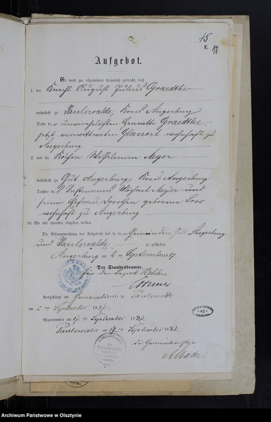 image.from.unit.number "Sammelakten zum Heiraths Register"