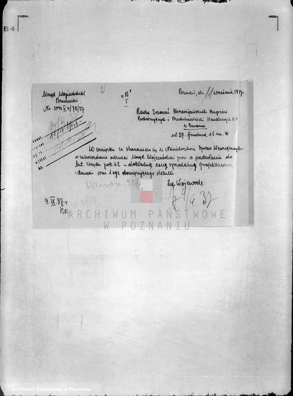 Obraz 6 z jednostki "/Rada Zrzeszeń Chrześcijańskich Kupców Podróżujących i Przedstawicieli Handlowych R.P. w Poznaniu]"