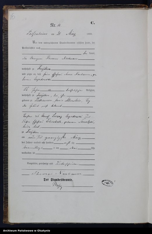image.from.unit.number "Sterbe-Haupt-Register Nr 1 - 54"